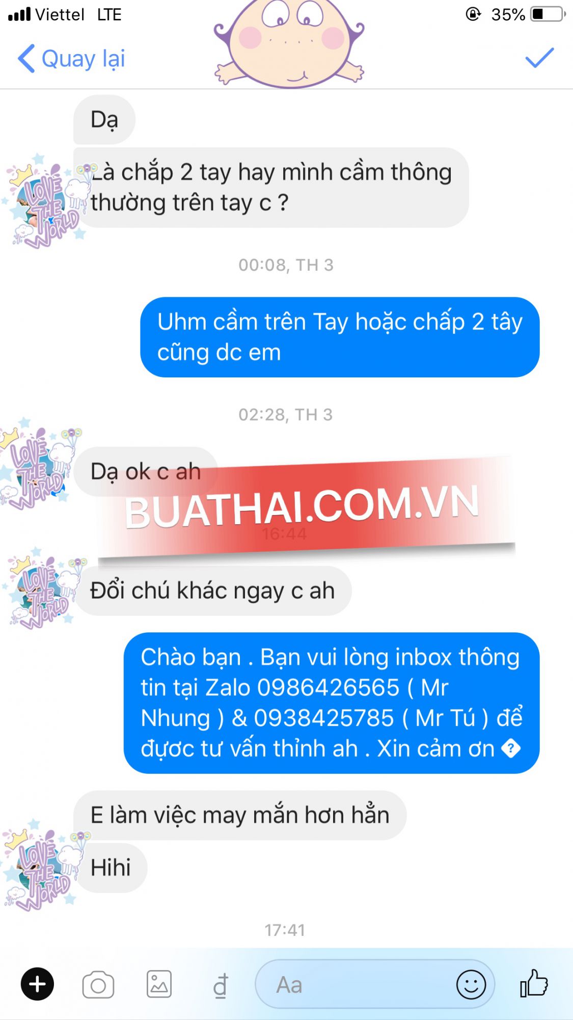 PHẢN HỒI KHI SỬ DÙNG BÙA THÁI